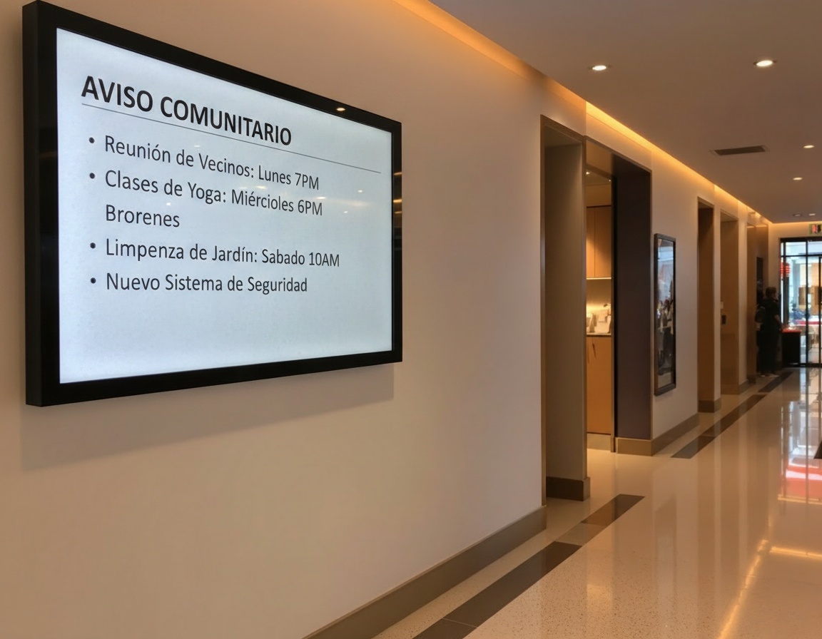 Pantalla email2screen en portal de comunidad