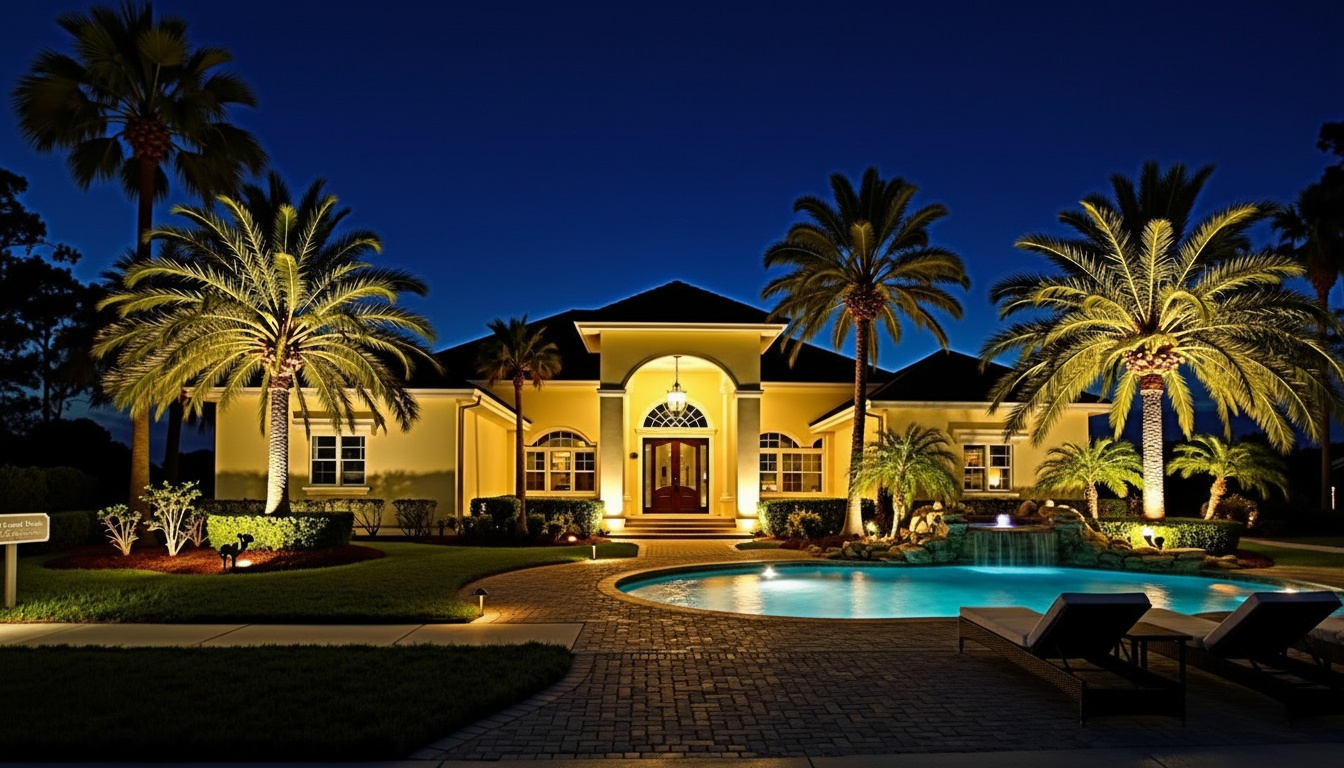 Landscape lighting in Clearwater Beach FL