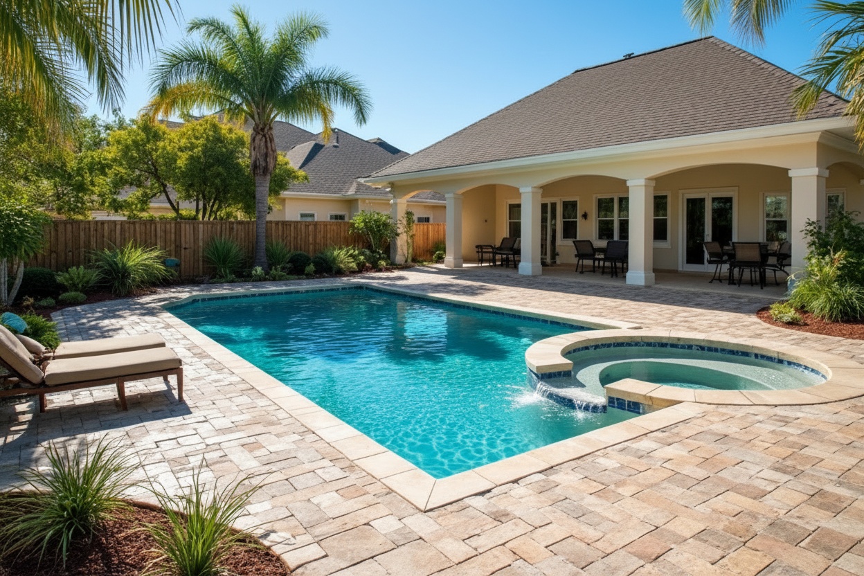 Pool deck pavers Parrish FL