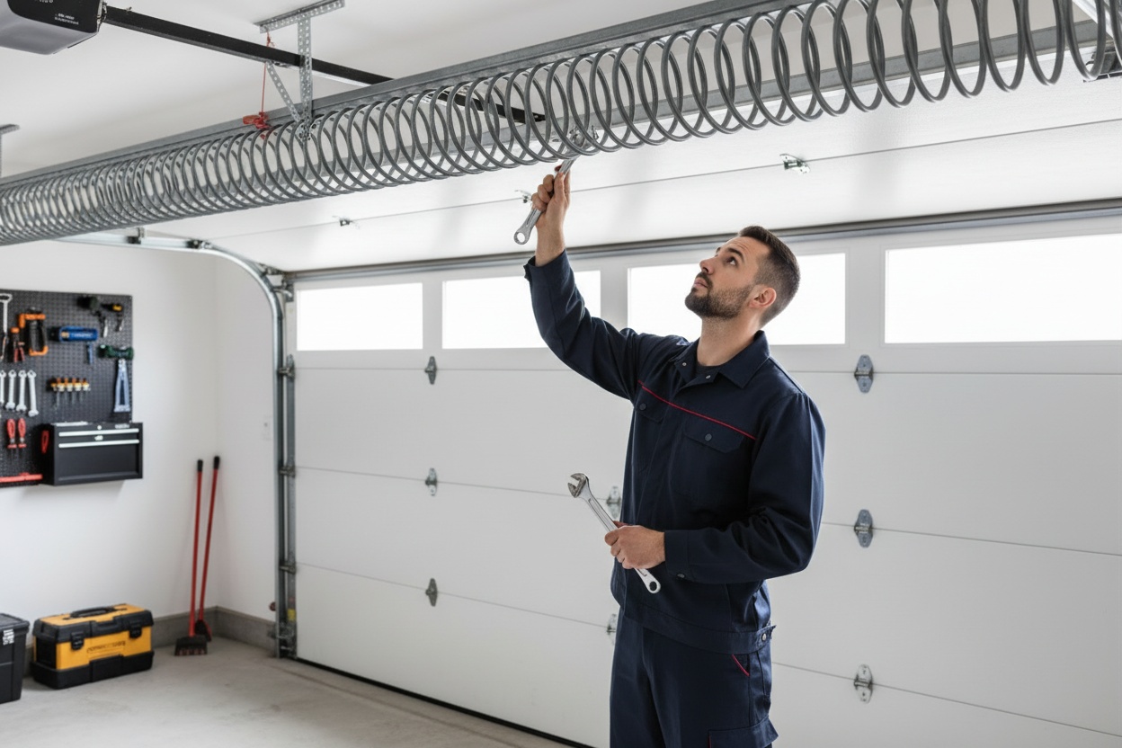 Garage door repair technician in Laredo, Texas — licensed and insured service