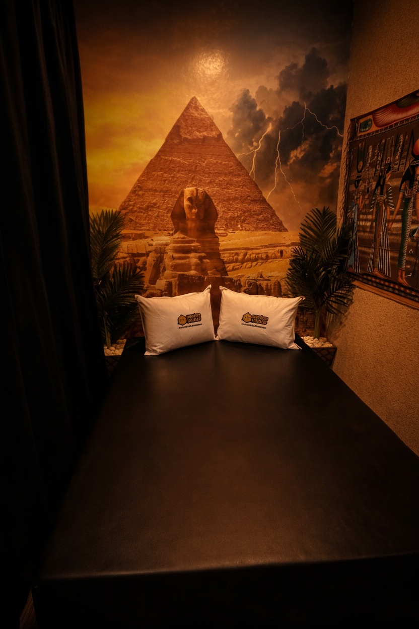 Sala de massagem com tatame elevado - Spa Egípcio Rio de Janeiro Centro