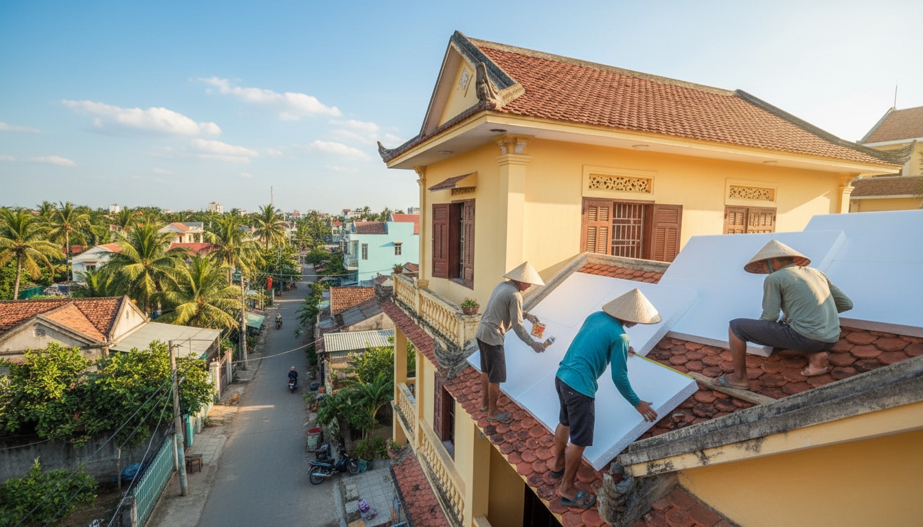 Cách Nhiệt Mái Nhà Bằng Xốp EPS