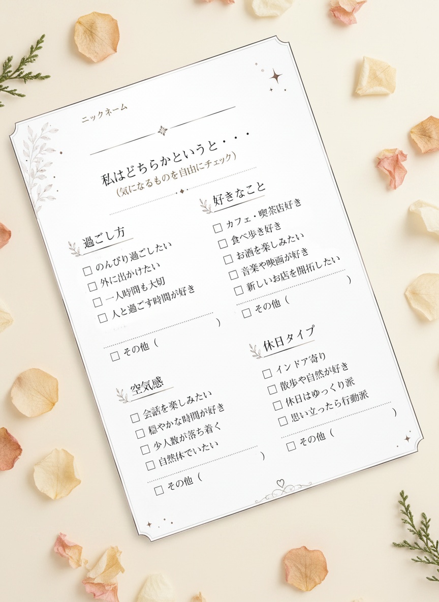 プロフィールシート