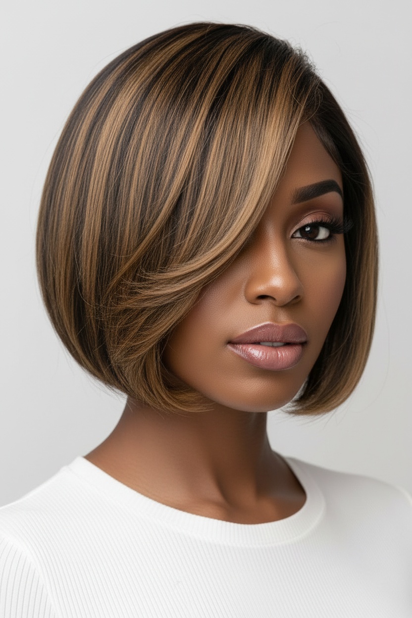 High Bun Full Lace Wig — dark espresso brown
