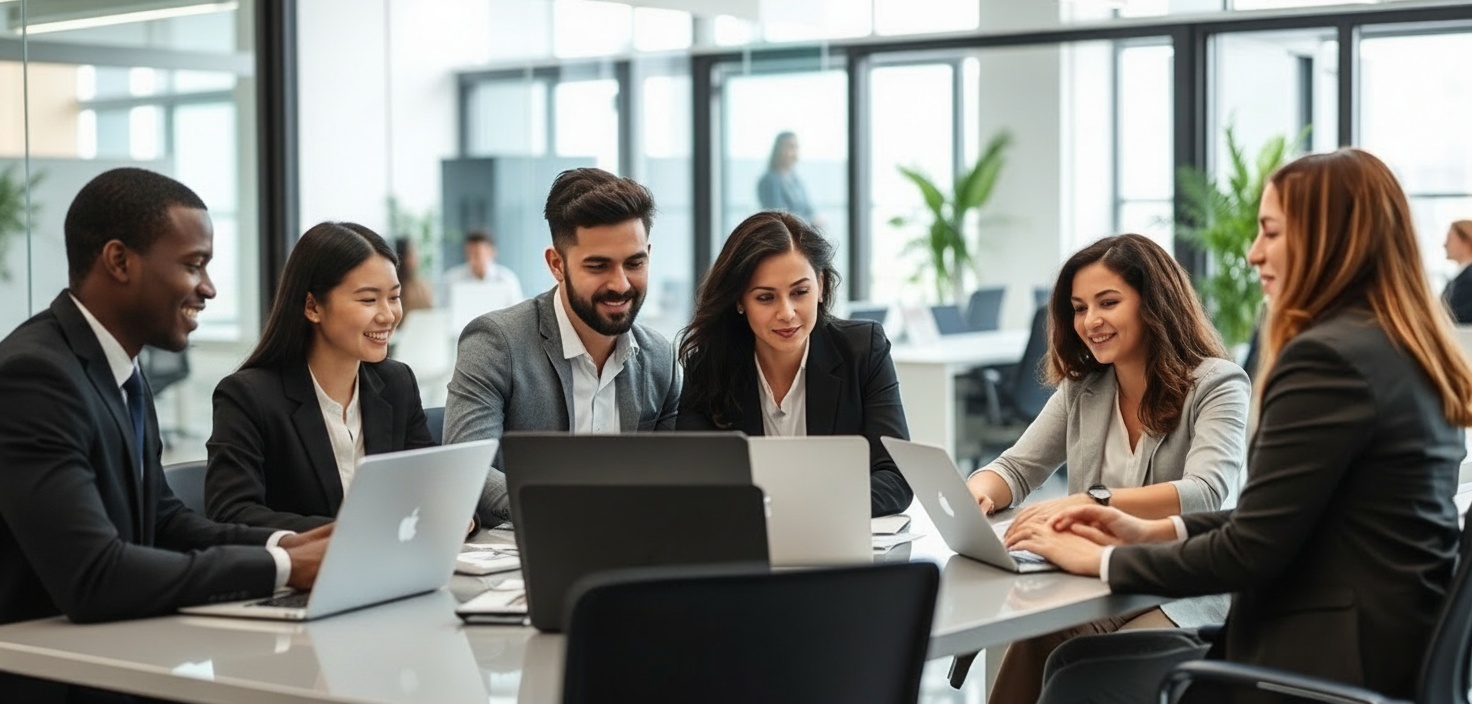 Professional Tampa business team collaborating