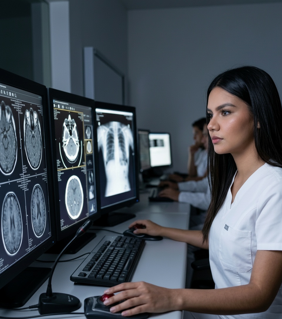 Professional radiologists at work