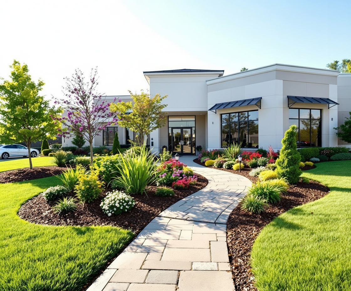 Beautiful commercial landscaping results