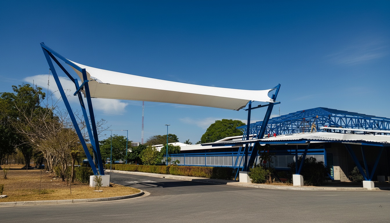 Proyecto UTN - Lona Tensada 1200g/m² PVDF en Puntarenas, Costa Rica