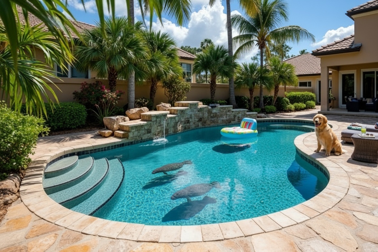 Pool deck pavers Palmetto FL