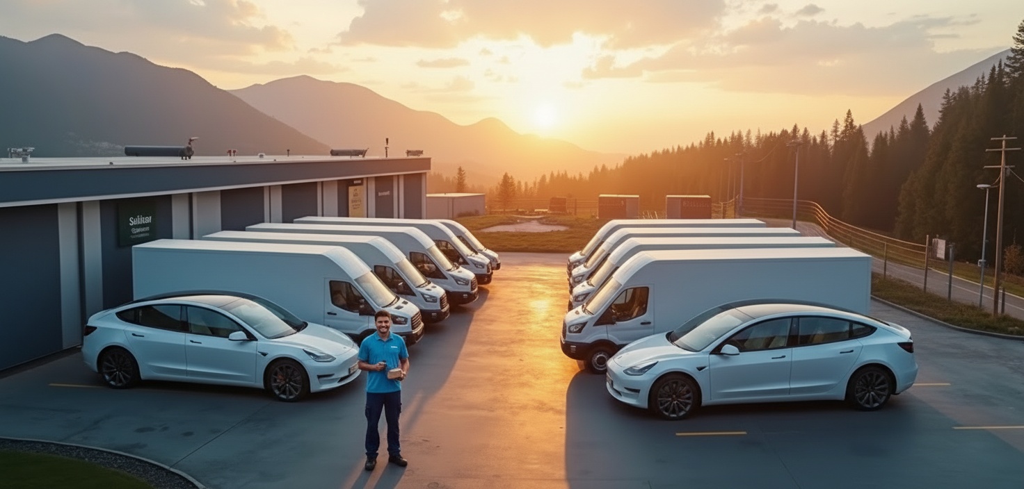 Anchor Delivery electric fleet at depot