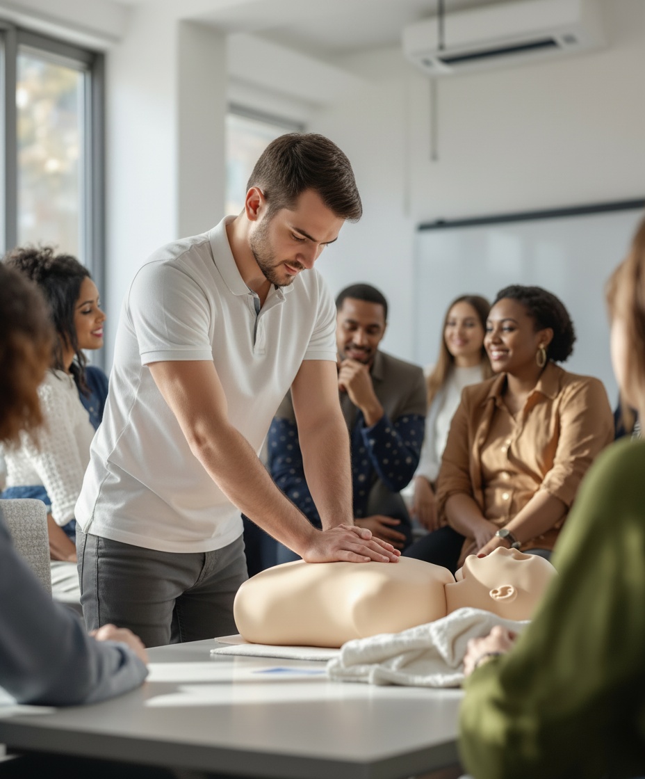 Moderner Erste Hilfe Kursraum - life heroes Training