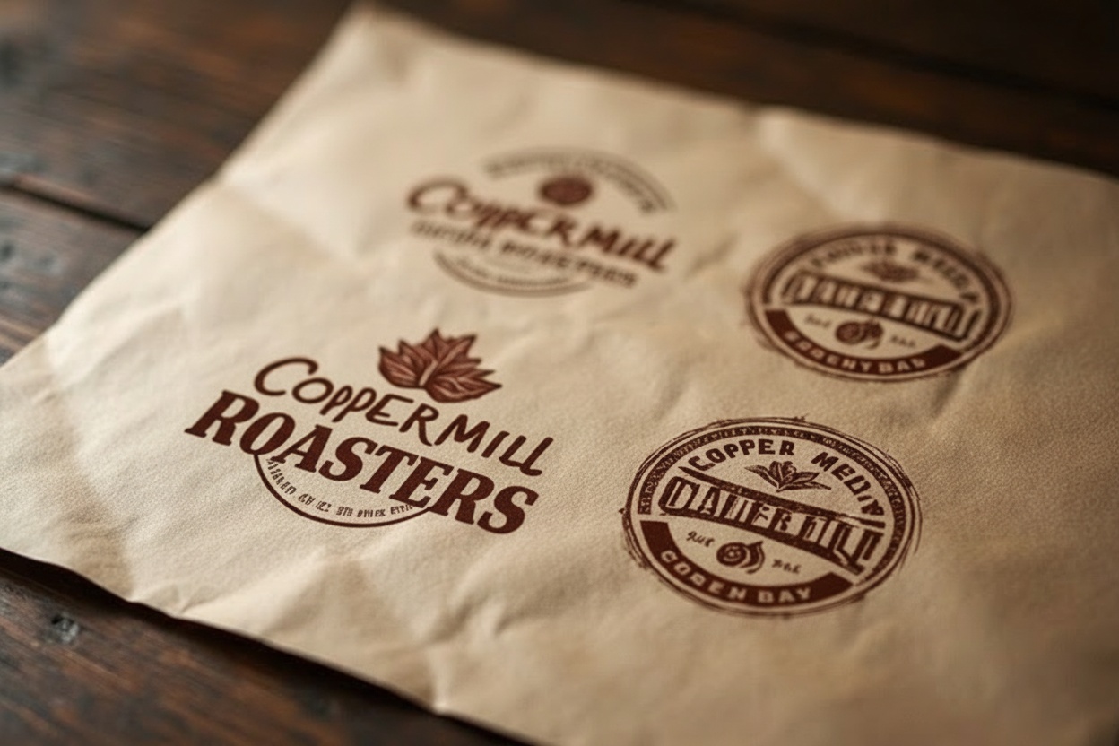 Copper Mill Roasters Logo Designs