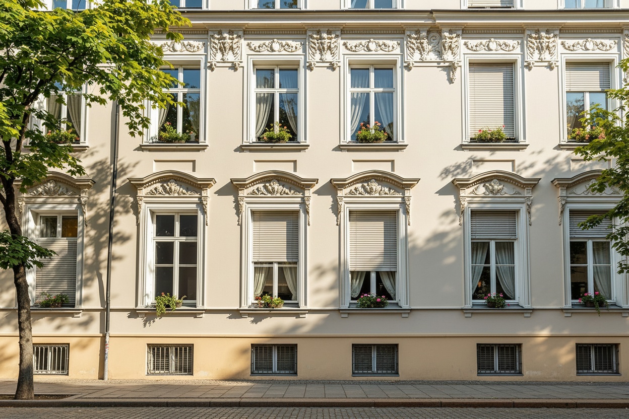 Wohnanlage, 900 m² Fassade – saisonale Reinigung