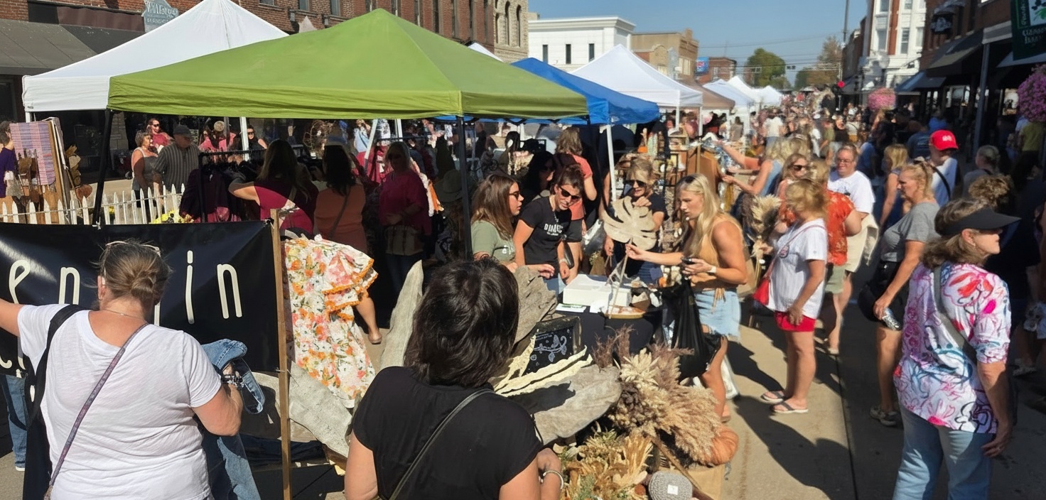 Geneseo downtown during market