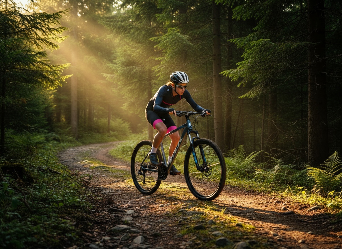 WLK Cycling - Ciclista en sendero de montaña