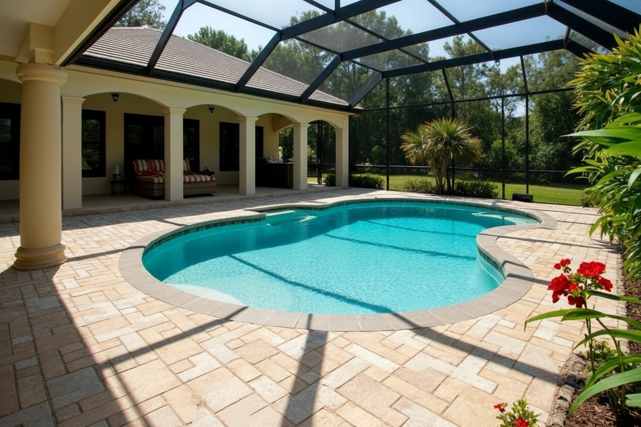 Pool deck pavers Englewood FL