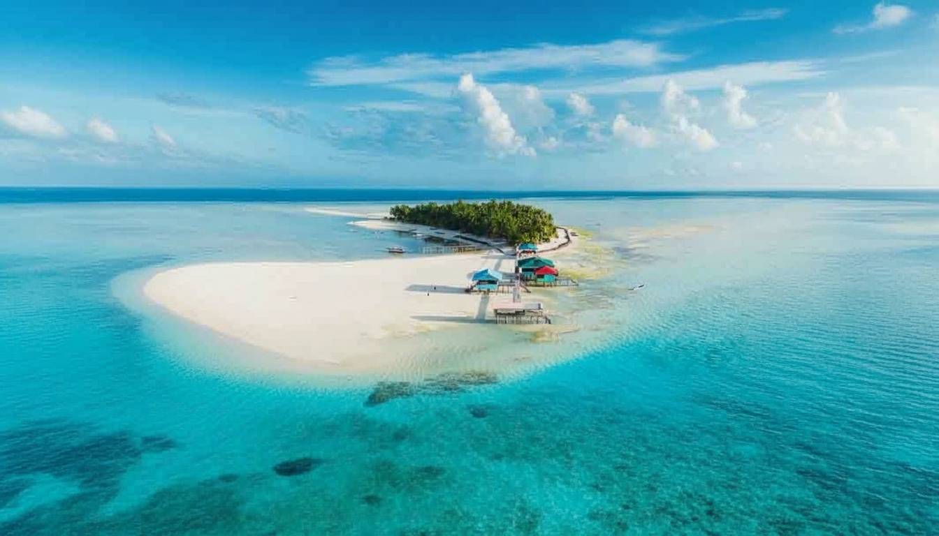 Balabac Palawan aerial island view