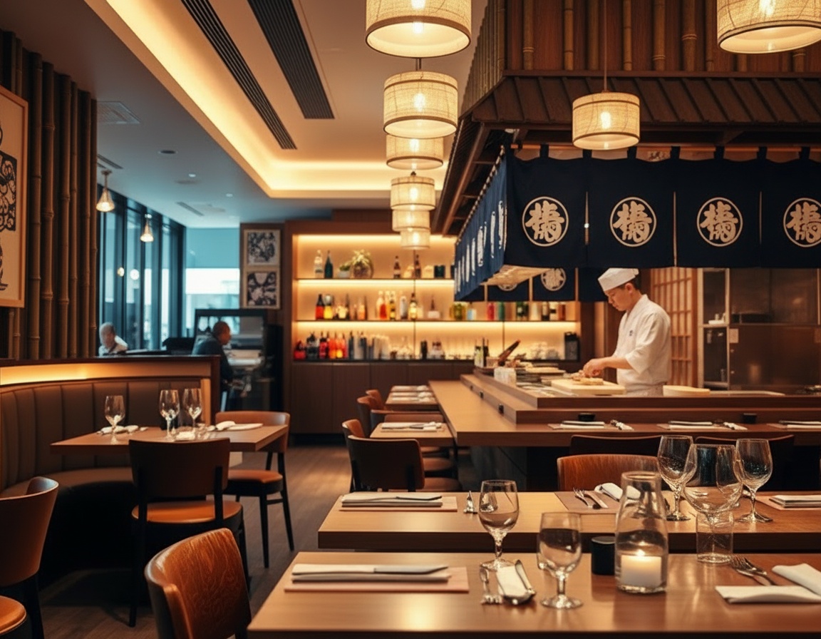 Intérieur traditionnel du restaurant japonais YAKI