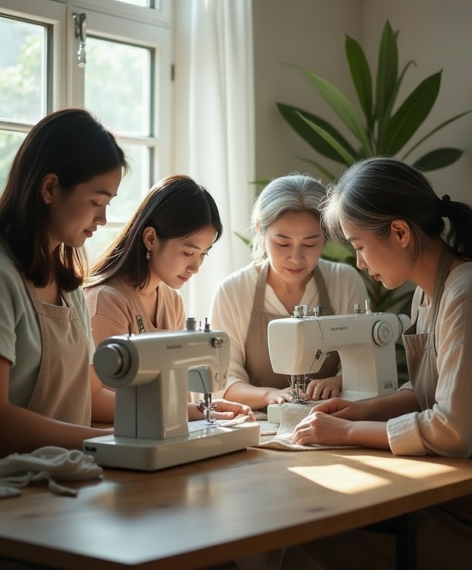함께 작업하는 장면