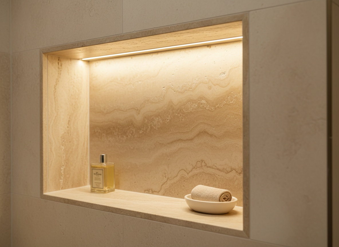 Interiorismo Mallorca - BONAIRE4 detalle técnico constructivo de hornacina de baño