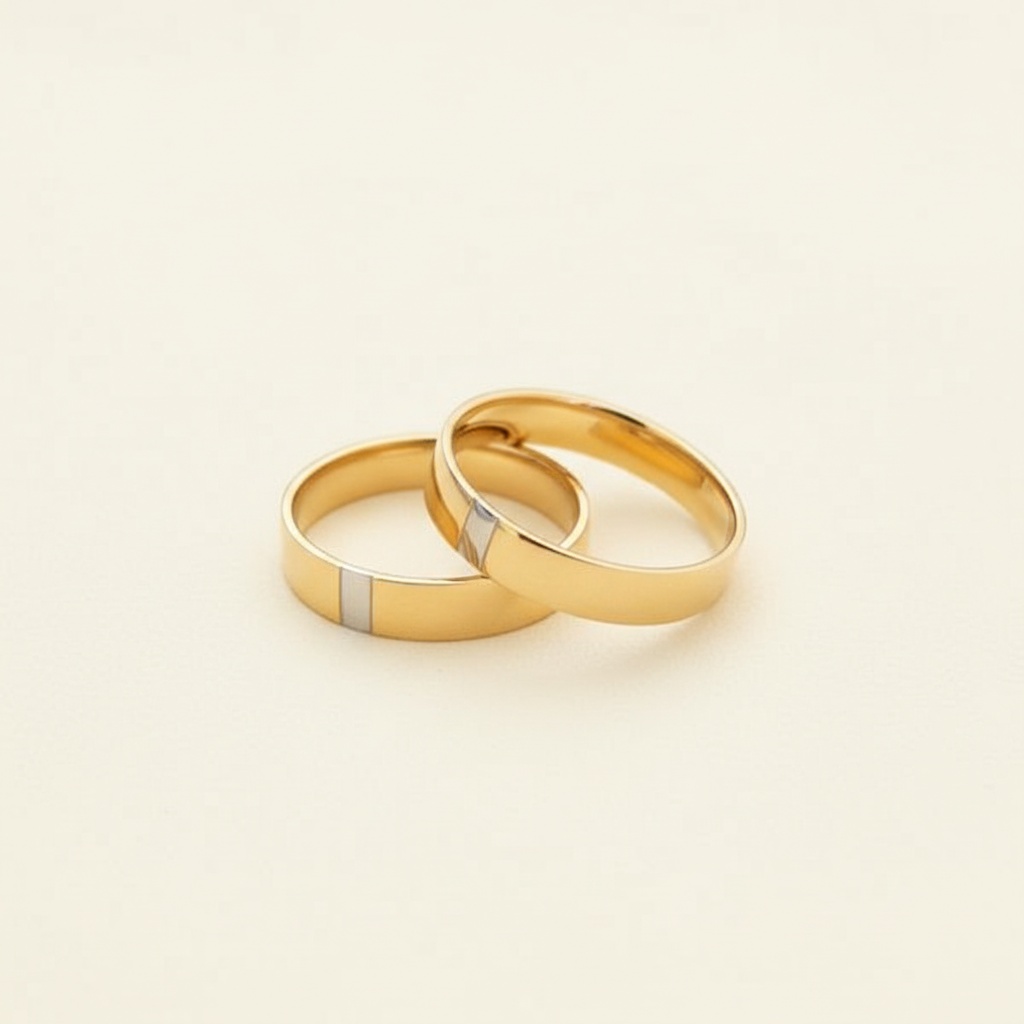 Aros Matrimonio Oro Amarillo Recto