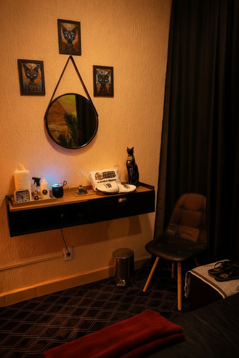 Detalhes da sala de massagem - Spa Egípcio Império Hórus Rio de Janeiro