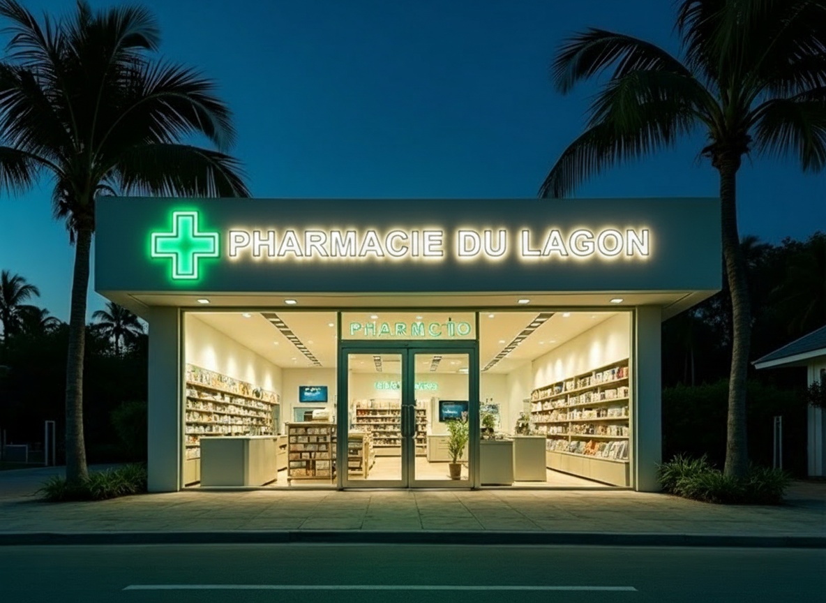 Pharmacie du Lagon – Enseigne Lumineuse