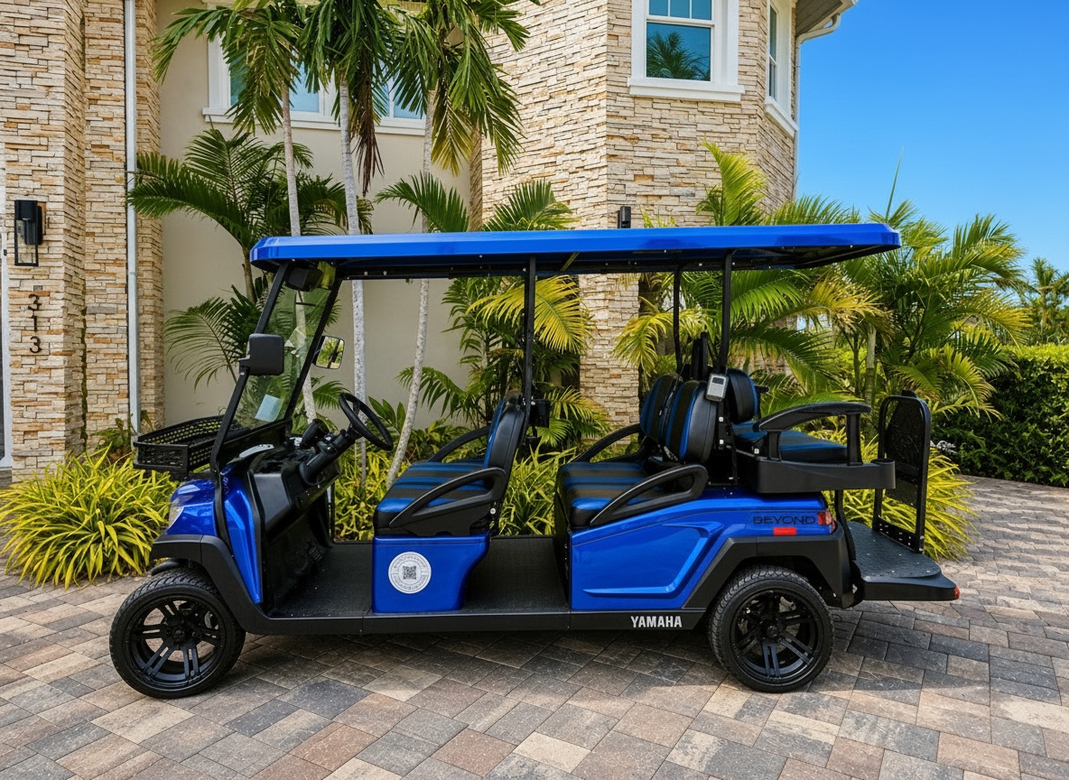 Newer brand name golf cart at Anna Maria Island resort