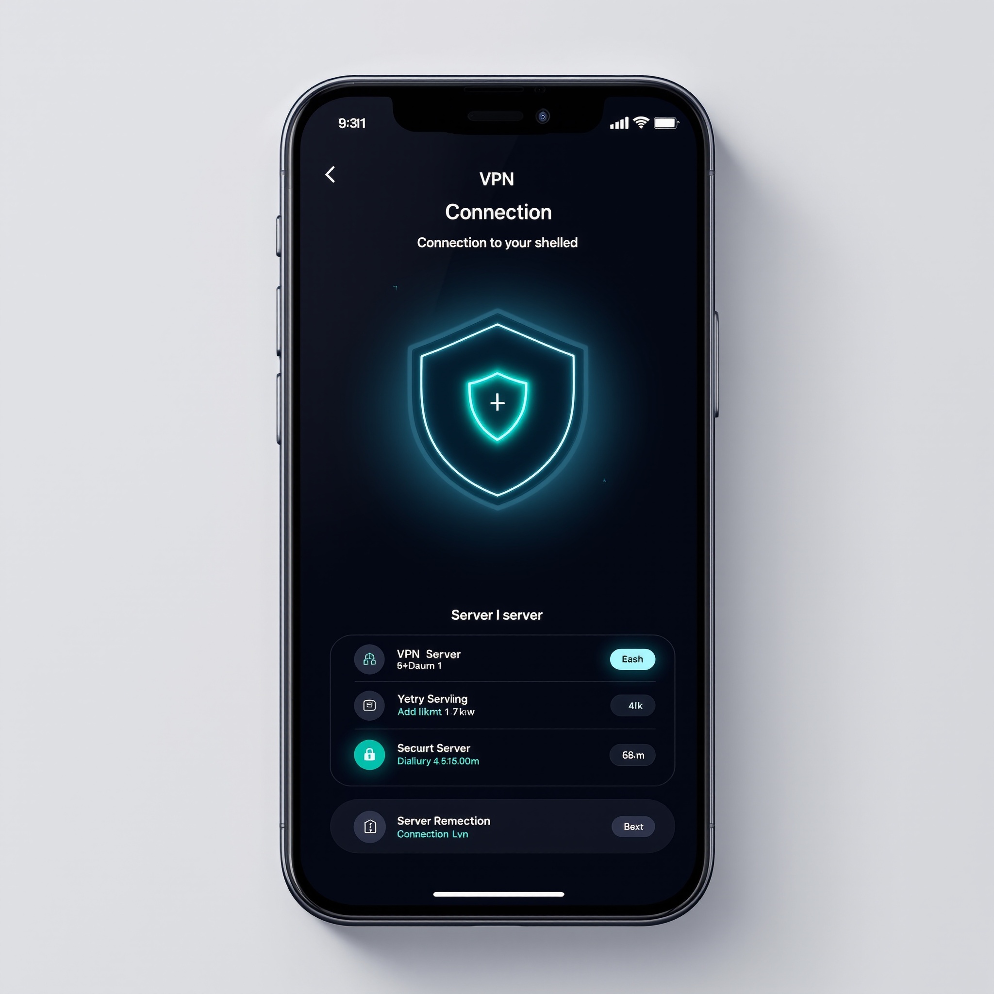VPN app interface on iOS
