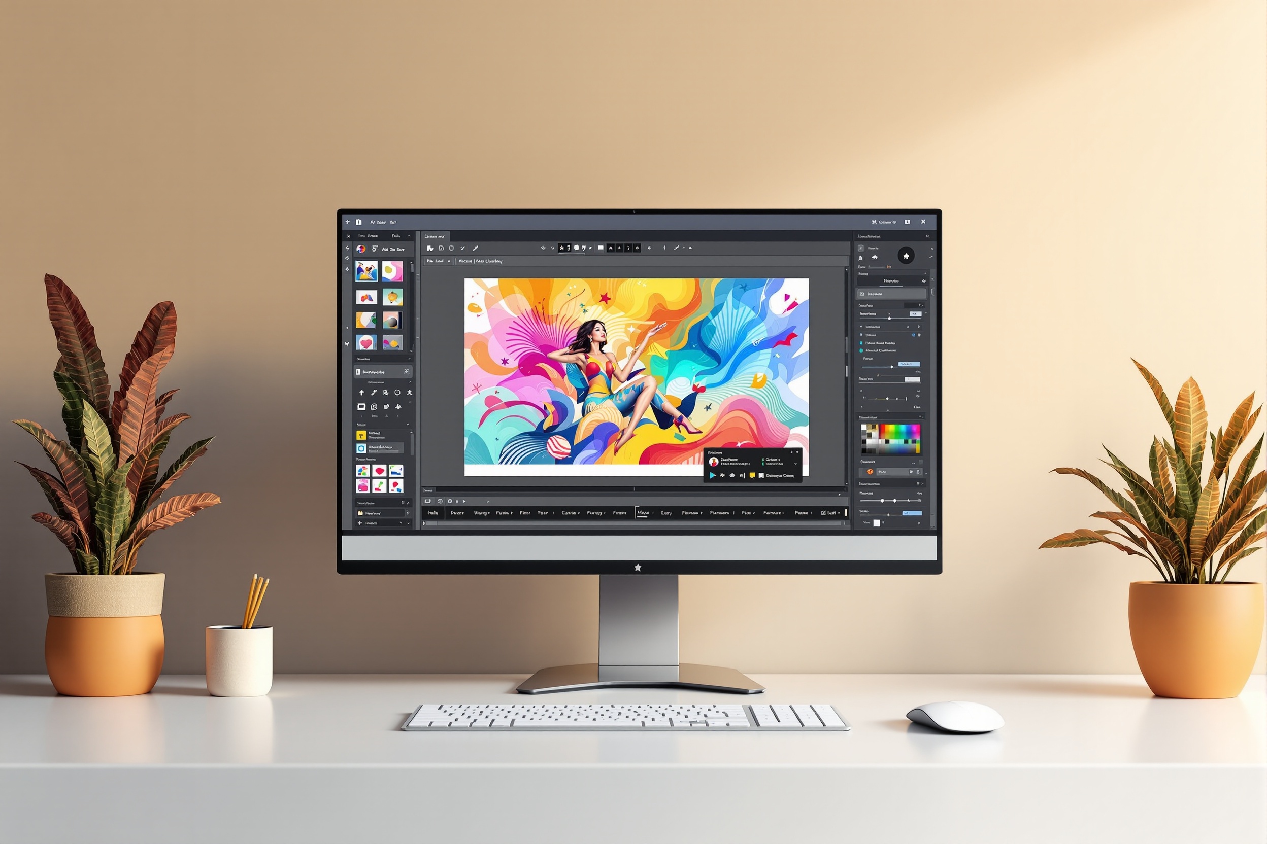 Visual ad editor interface for customizing AI generated ads Visual ad editor interface for customizing AI generated ads