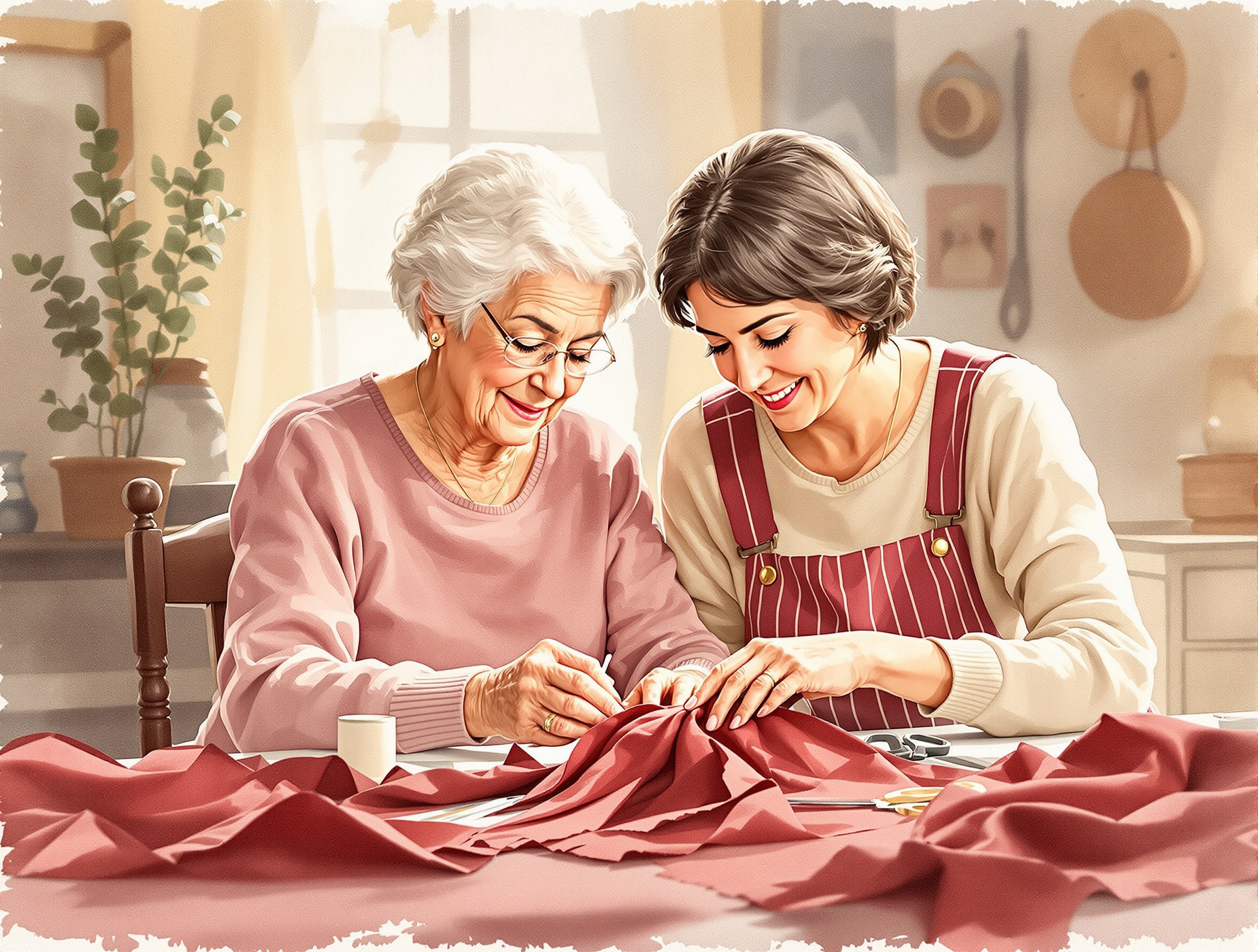 Julia y Emi en el taller