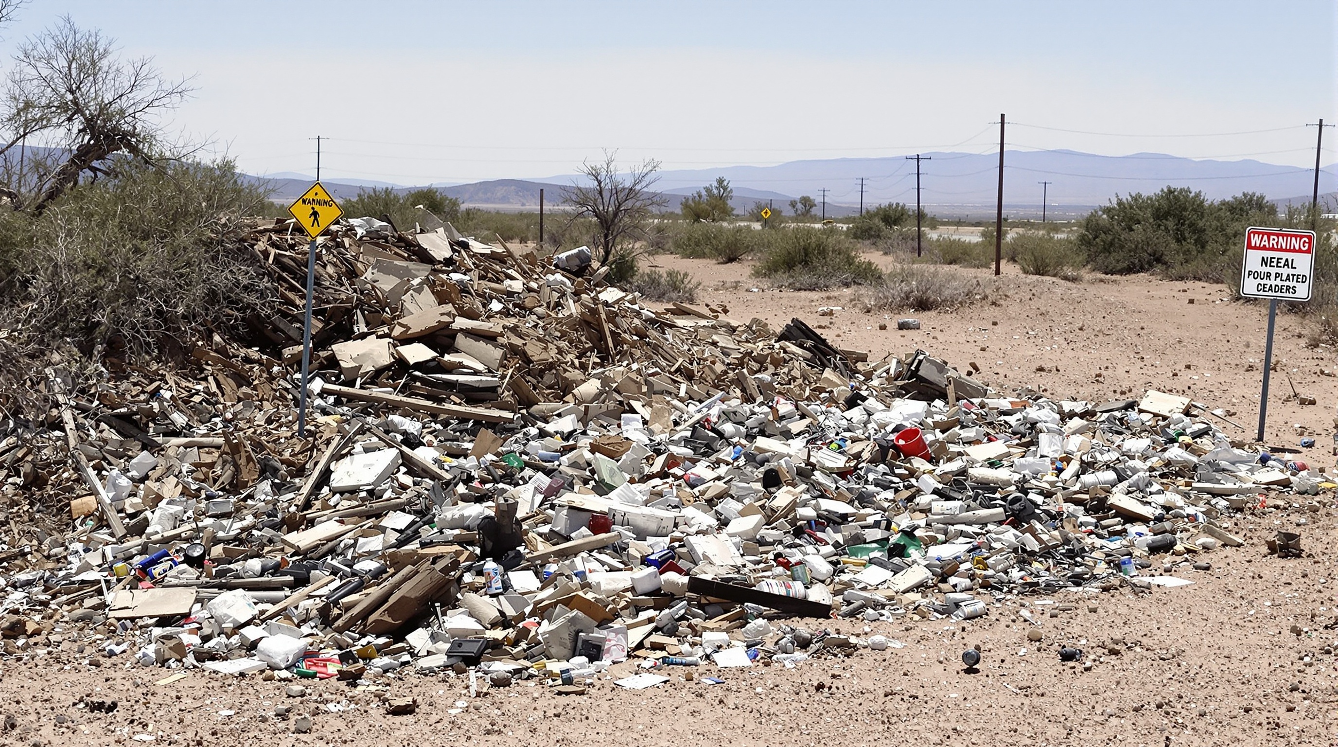 Illegal dumping site in El Paso area