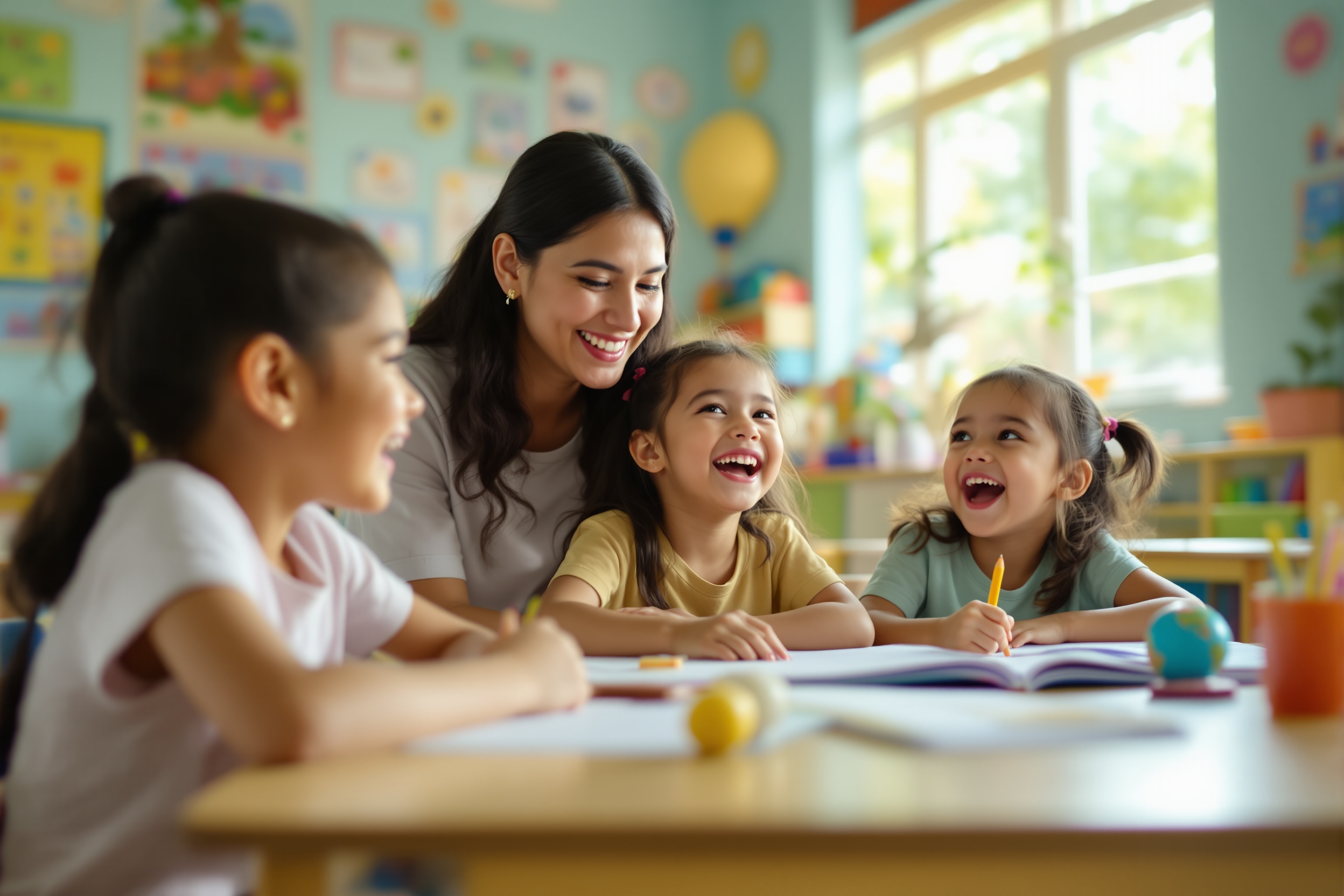 HANA Kindergarten classroom with native teacher