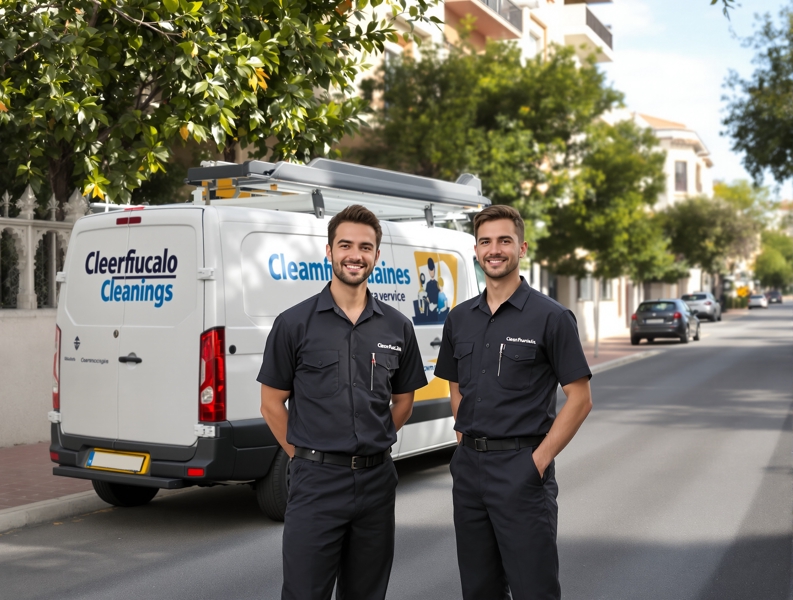 Equipo de limpieza especializada desplazándose por Cataluña