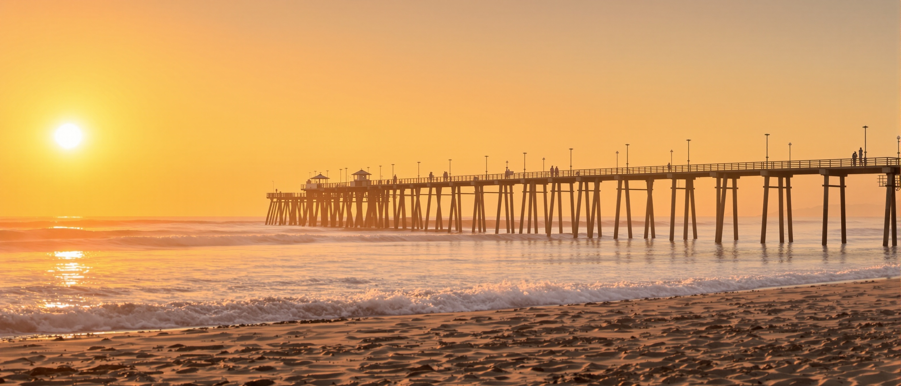 Sunset over Huntington Beach