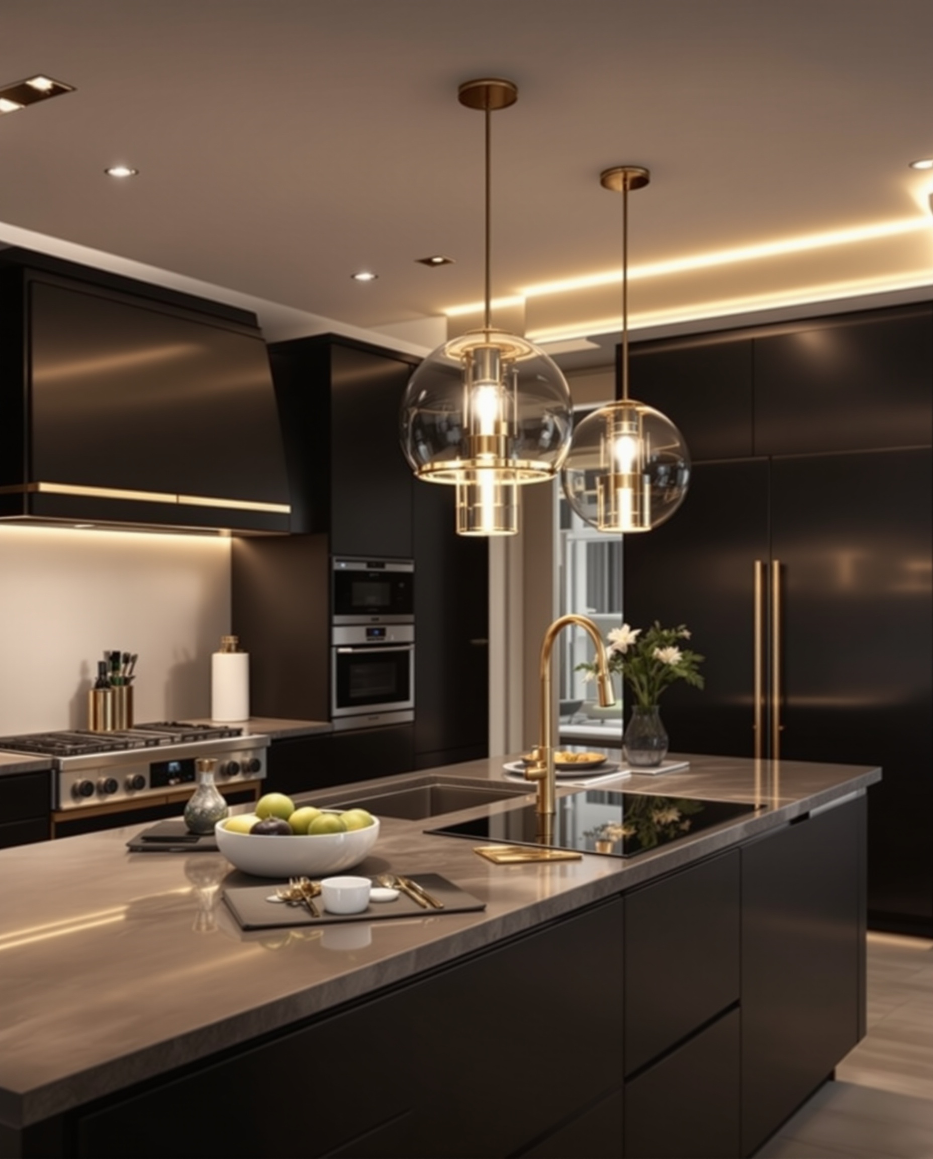 Luxury kitchen lighting design Leighton Buzzard