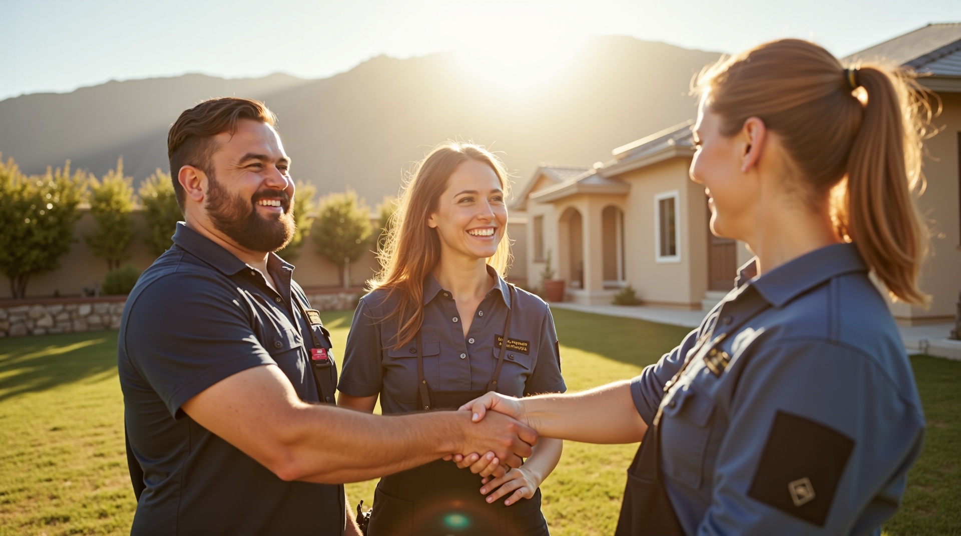 Successful home restoration celebration