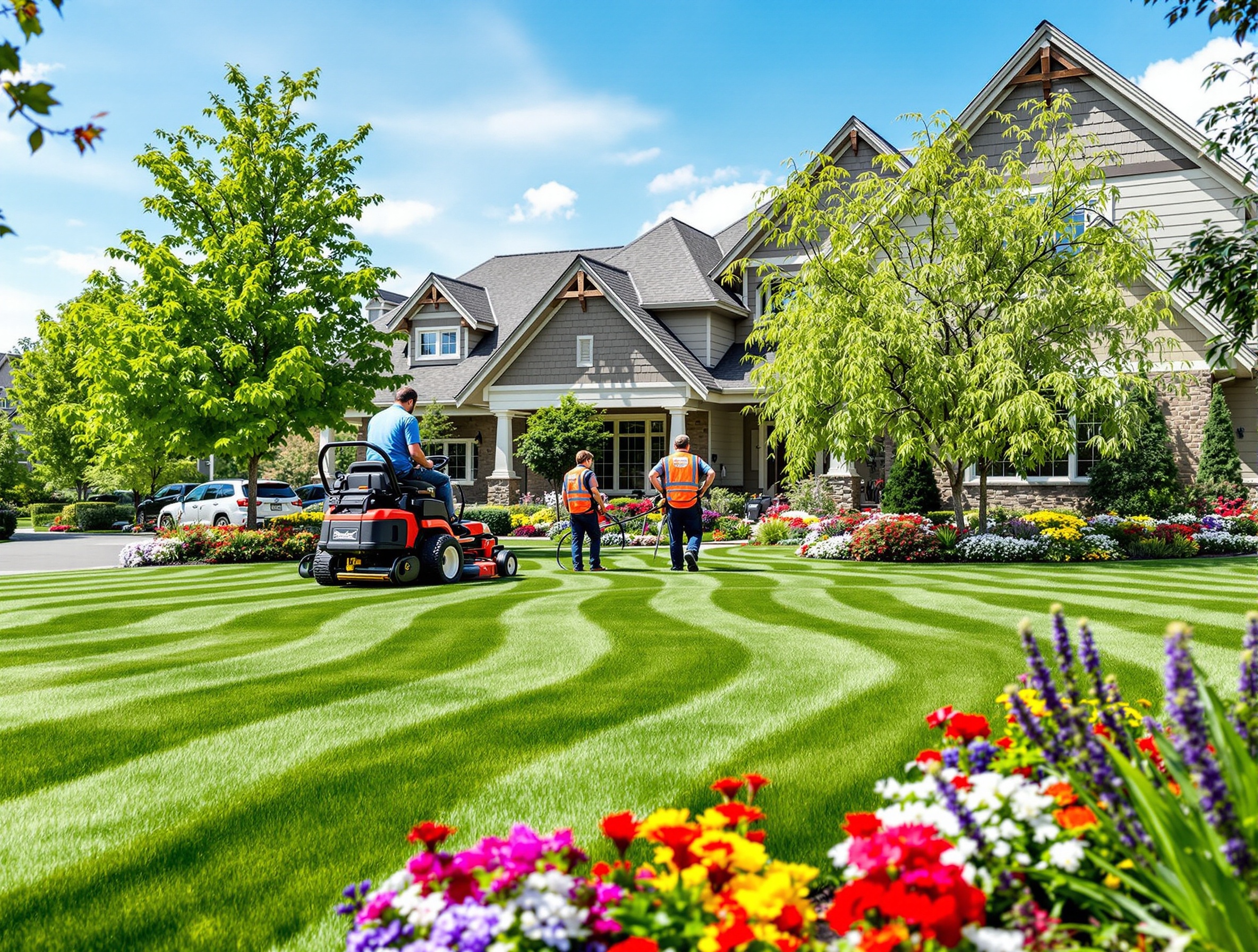 The Lawn Manicurist Co. team at work