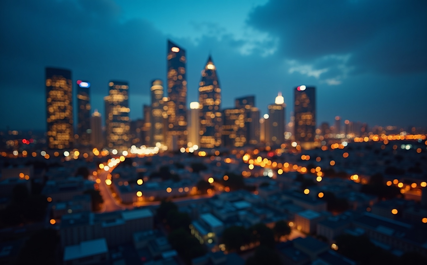 City skyline background