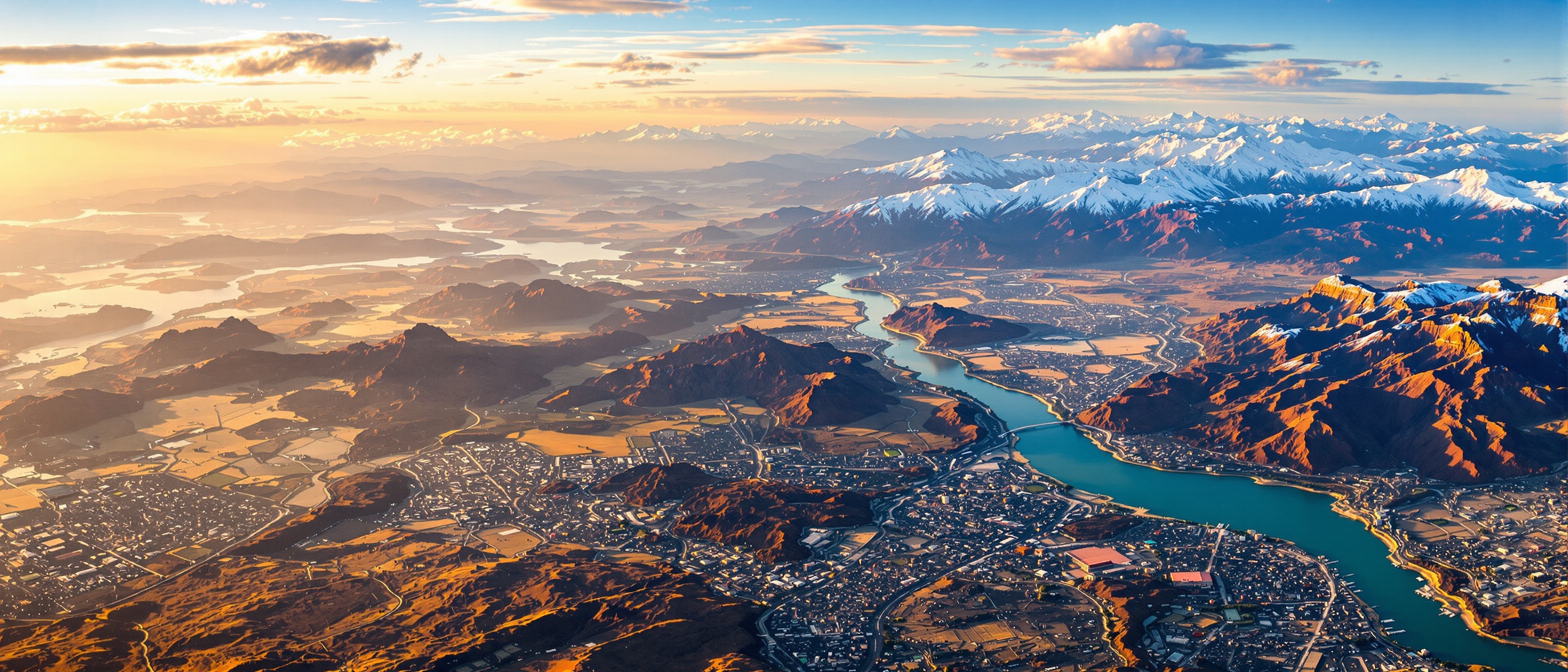 Aerial view of diverse American landscapes — Open Water Rx telehealth care available in all 50 states