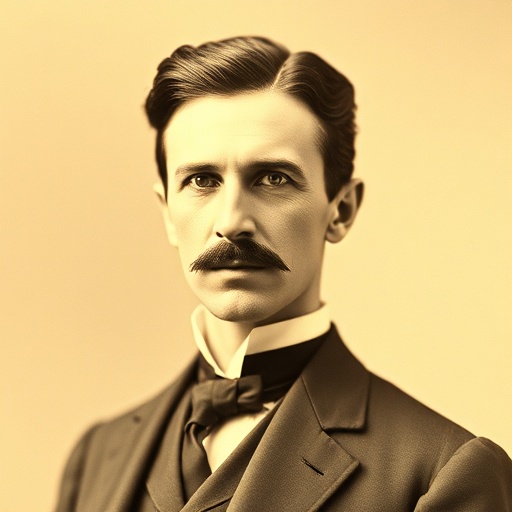 Nikola Tesla portrait historical scientist who inspired Lakhovsky MWO technology