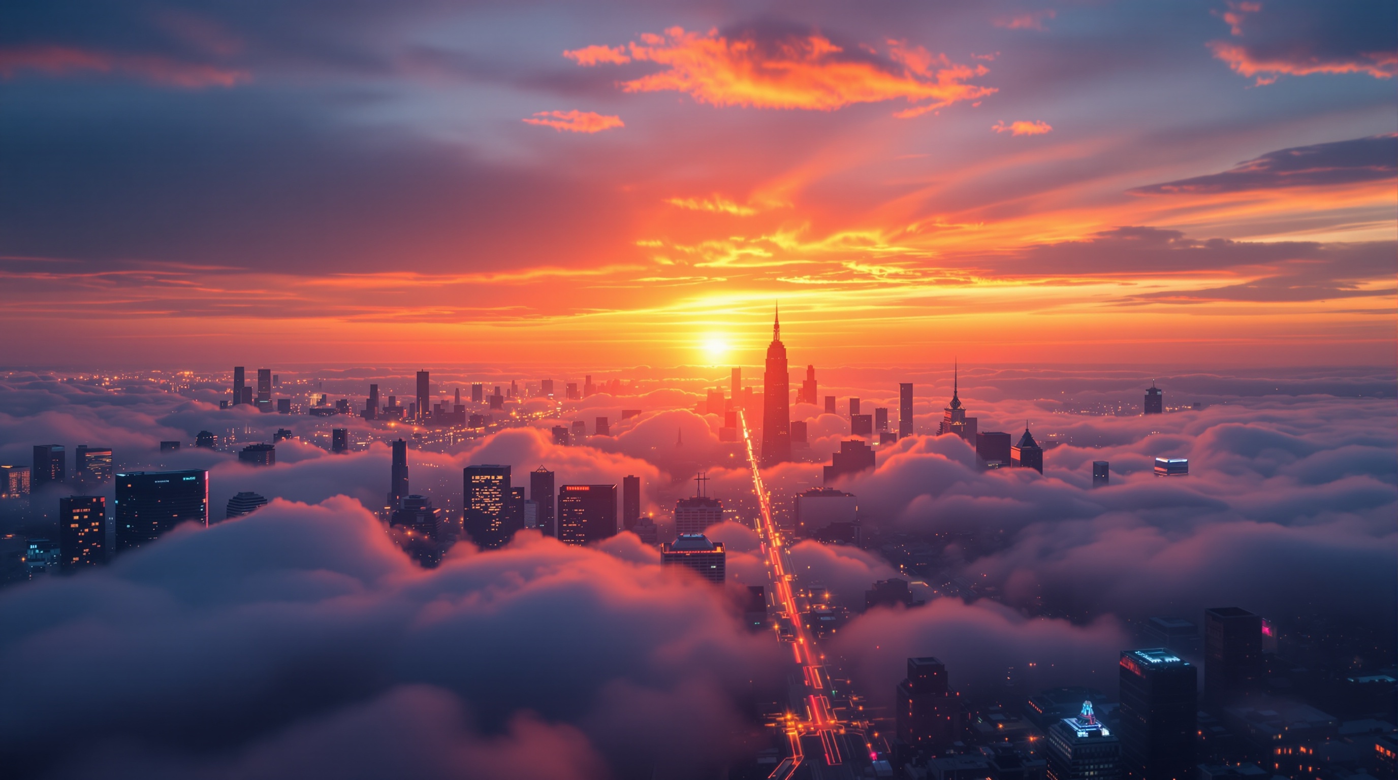 Sunset cityscape