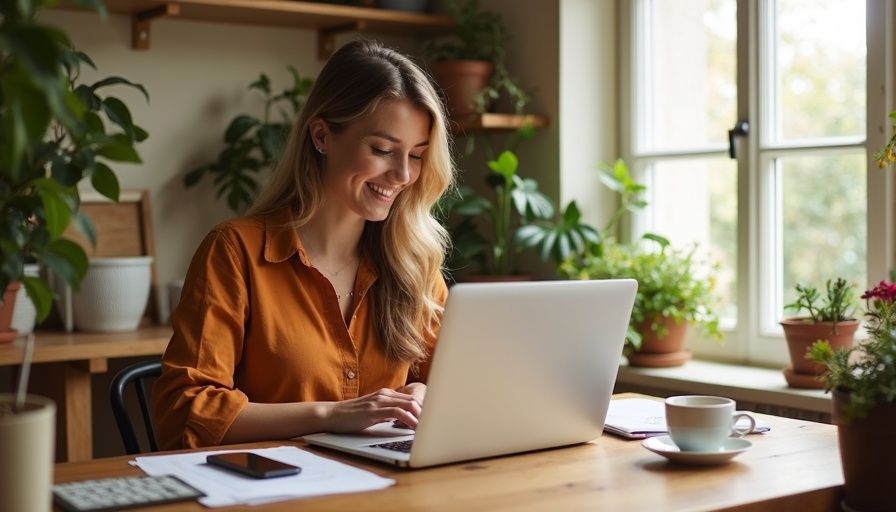 Amanda at her workspace
