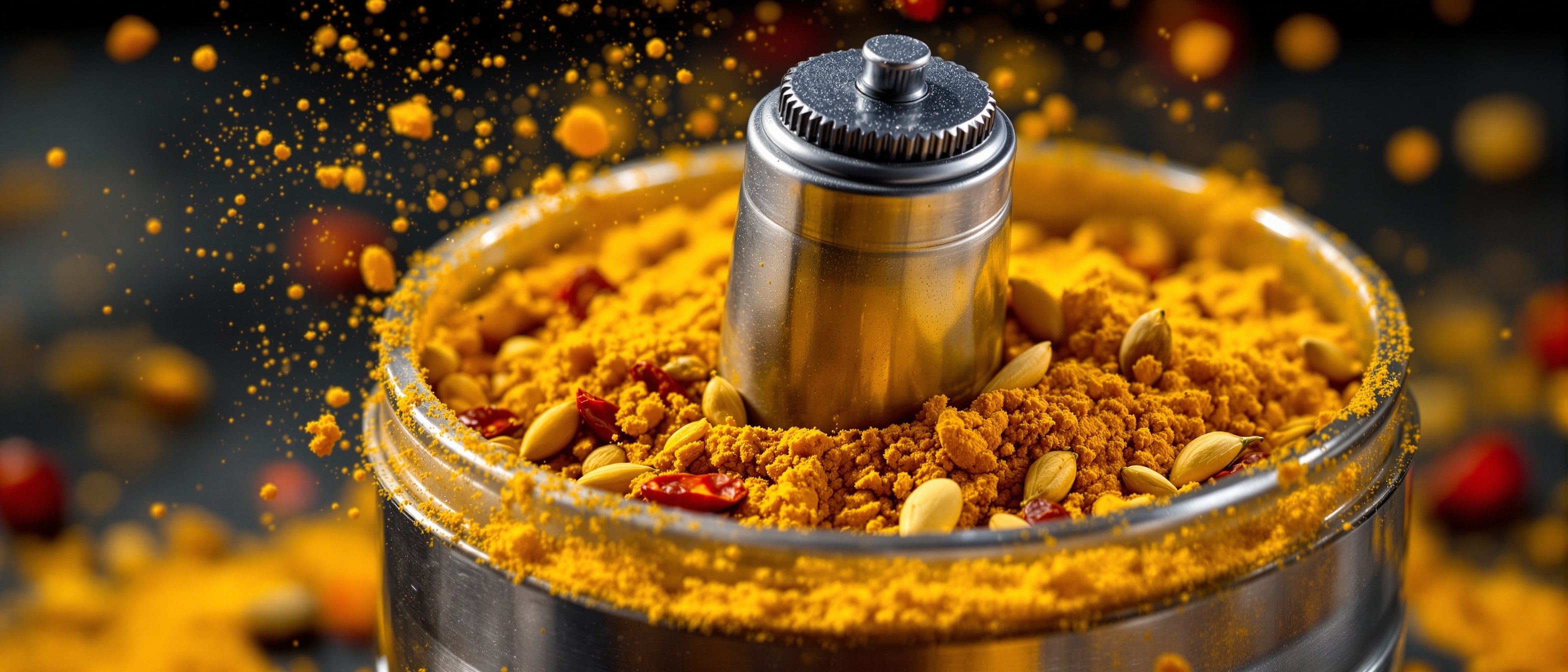 750W Mixer Grinder grinding Indian spices