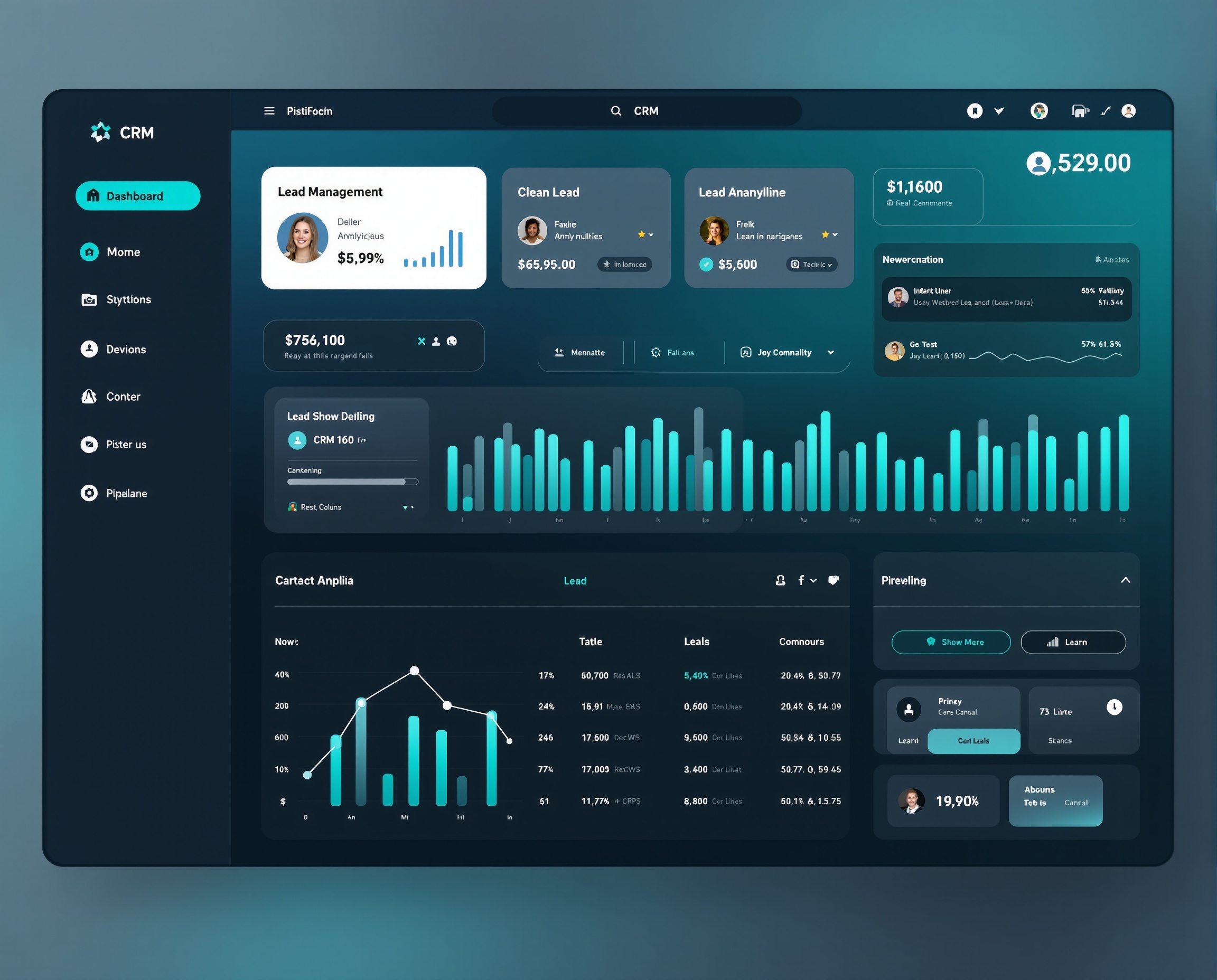 LeadSystem CRM Dashboard