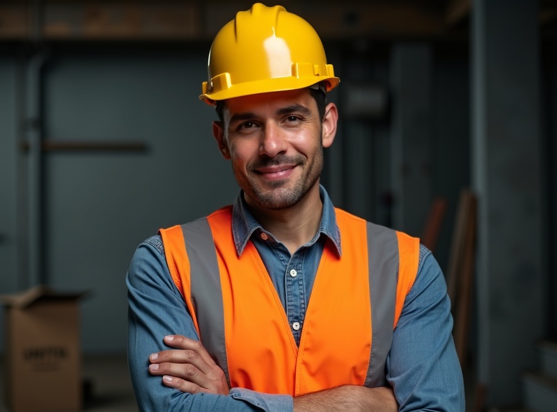 Construction professional on job site