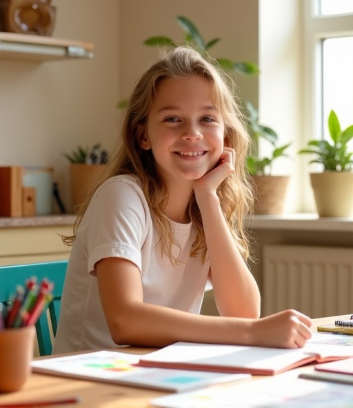 Confident neurodivergent student thriving with executive functioning coaching support in Florida