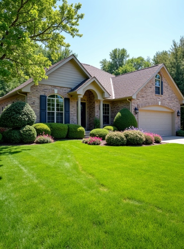 Residential lawn maintenance in Owasso