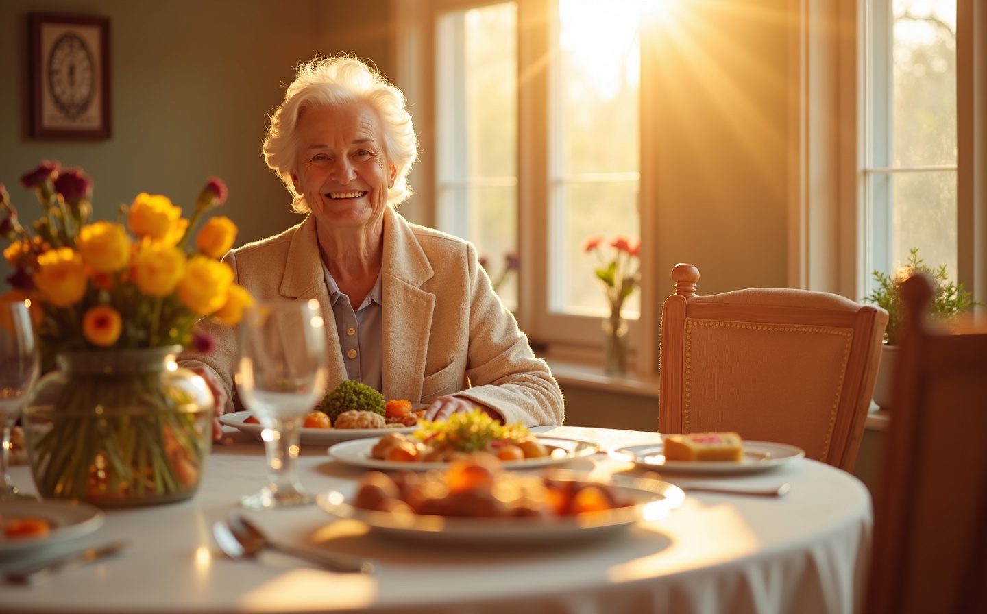 Senior enjoying a Golden Roots meal