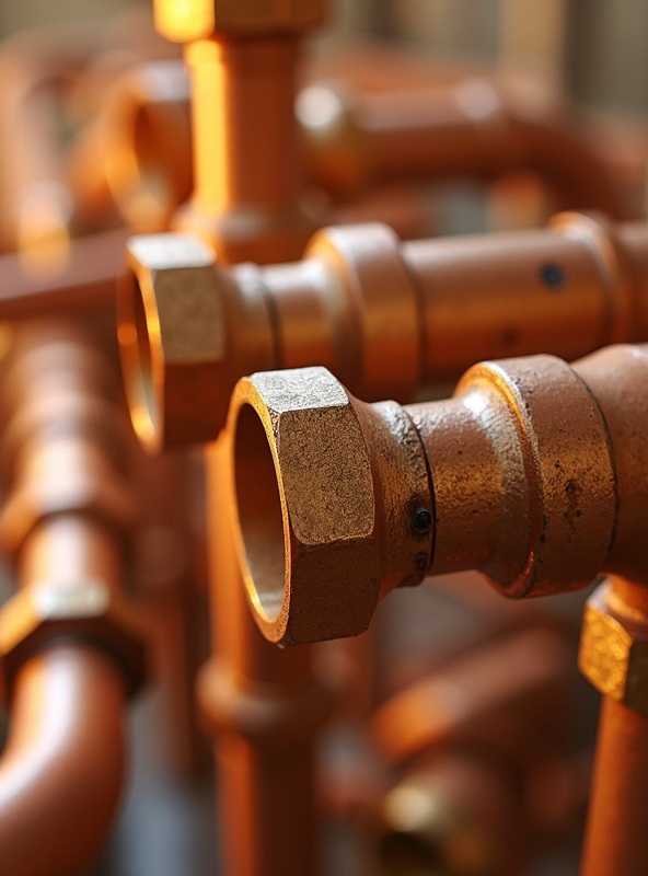 Professional plumber at work